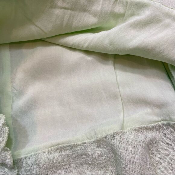 Maeve Anthro Green Cascade Tiered Shell‎ Blouse Size Small - Picture 5 of 14